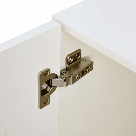 Aparador moderno - MDF com puxadores em liga de zinco e pés em aço, design elegante para a sala de estar, quarto e hall de entrada - Branco