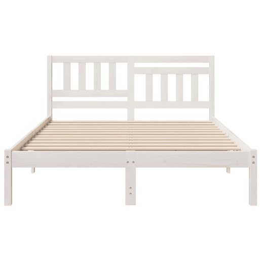 Estrutura da Cama de casal simple com cabeceira Branco 135 x 190 cm