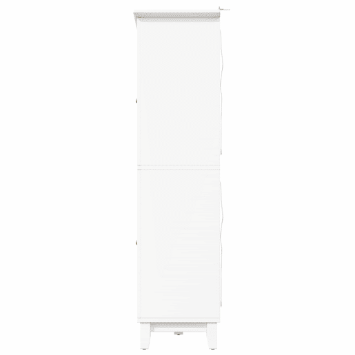 Adega 180,5 x 120 x 40 cm - iluminação LED controlada por aplicação, 3 gavetas, suporte para copos e garrafas - branco