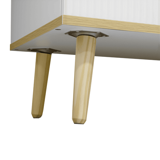 Cômoda com 6 gavetas - amplo espaço de armazenamento, design elegante, pés com efeito de madeira - Branco