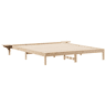 Estrutura de Cama de casal moderno com Mesas Laterais Natural 200 x 220 cm