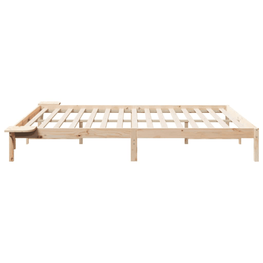 Estrutura de Cama de casal moderno com Mesas Laterais Natural 200 x 220 cm