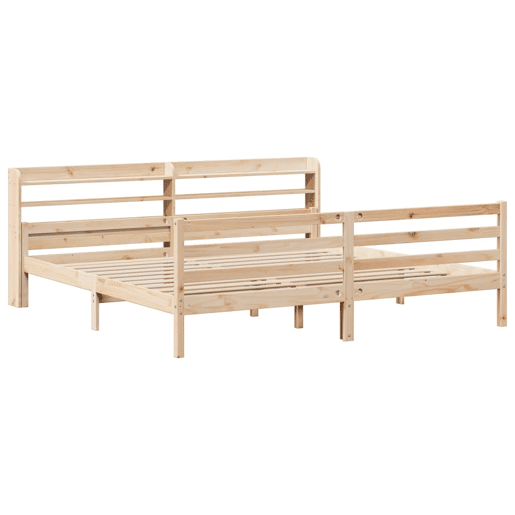Estrutura de Cama de casal moderno com cabeceira 200x200 cm pinho maciço Estrutura de Cama de casal moderno com cabeceira 200x200 cm pinho maciço