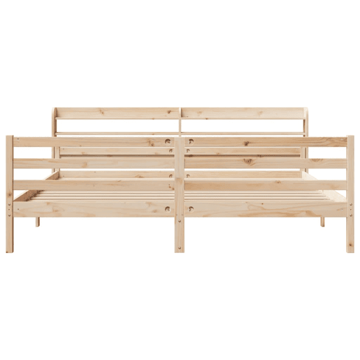 Estrutura de Cama de casal moderno com cabeceira 200x200 cm pinho maciço Estrutura de Cama de casal moderno com cabeceira 200x200 cm pinho maciço