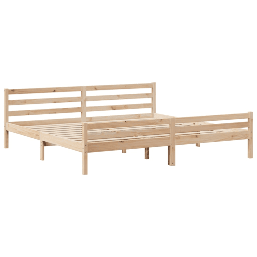 Estrutura de Cama de casal moderno com cabeceira 200x200 cm pinho maciço Estrutura de Cama de casal moderno com cabeceira 200x200 cm pinho maciço