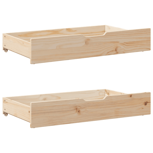 Estrutura De Cama De Casal Moderno c gavetas - 140x190 cm madeira de pinho maciça