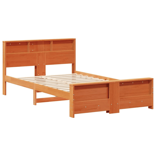 Estrutura da Cama de casal simple Marrom Cera 135 x 190 cm Madeira processada