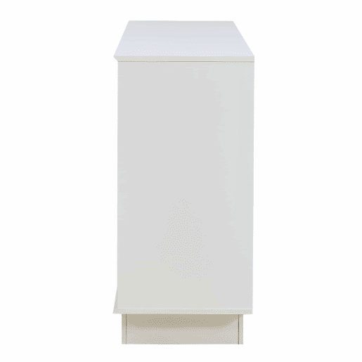 Aparador moderno de 160 cm - 4 portas arredondadas, estrutura em MDF com acabamento mate, solução de arrumação elegante e funcional para a sala de estar e a sala de jantar - branco Aparador moderno de 160 cm - 4 portas arredondadas, estrutura em MDF com acabamento mate, solução de arrumação elegante e funcional para a sala de estar e a sala de jantar - branco