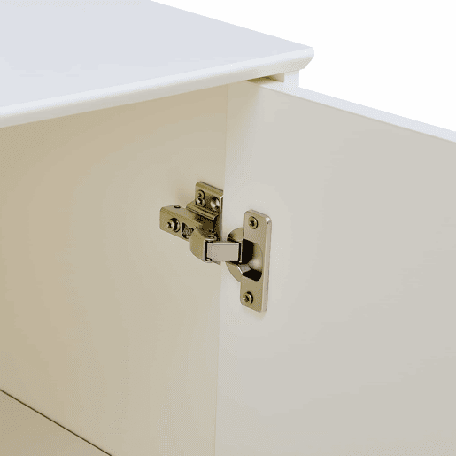 Aparador moderno de 160 cm - 4 portas arredondadas, estrutura em MDF com acabamento mate, solução de arrumação elegante e funcional para a sala de estar e a sala de jantar - branco Aparador moderno de 160 cm - 4 portas arredondadas, estrutura em MDF com acabamento mate, solução de arrumação elegante e funcional para a sala de estar e a sala de jantar - branco