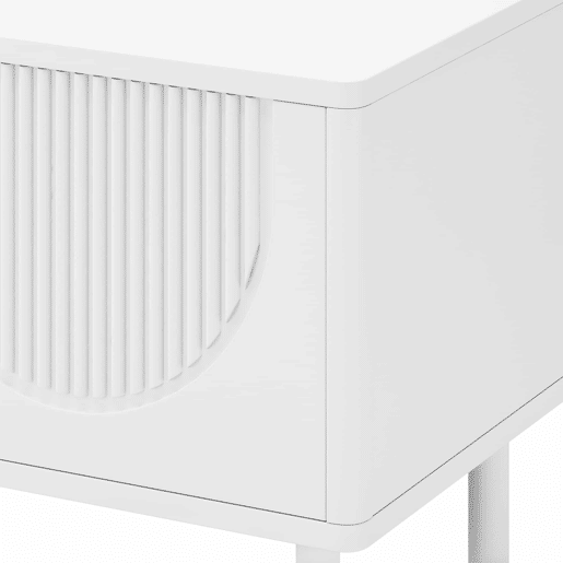 Móvel para TV de 180 cm - moderno, com espaço de arrumação, acabamento mate, gestão de cabos, design minimalista - branco