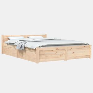 Estrutura de Cama de casal moderno com gavetas - 140x190 cm
