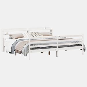 Estrutura De Cama Dupla para adultos c cabeceira - 200x200 cm branco