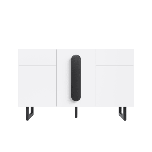 Aparador 120 cm - Grande capacidade de armazenamento, gavetas e portas - Branco