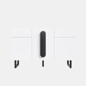 Aparador 120 cm - Grande capacidade de armazenamento, gavetas e portas - Branco
