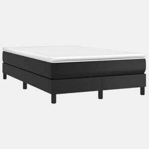 Estrutura de Cama de casal moderno com molas 120x200 cm couro artificial preto