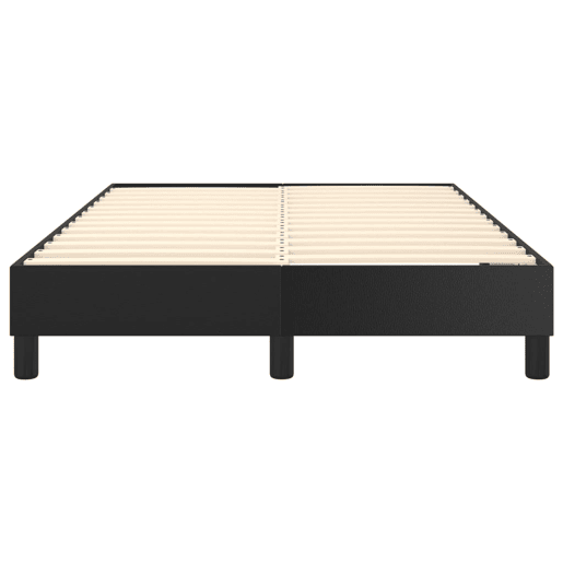 Estrutura de Cama de casal moderno com molas 120x200 cm couro artificial preto