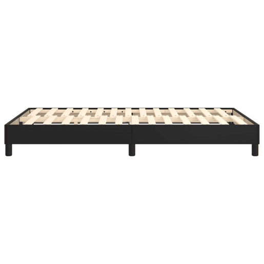 Estrutura de Cama de casal moderno com molas 120x200 cm couro artificial preto
