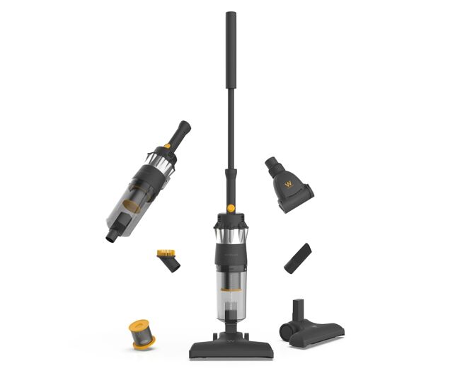 Aspirador escoba infinitypower v900 petfriend newlux negro con cable vertical y de mano, 800w, 2l, 16.5 kpa y f.hepa 5m de acción (accesorio mascotas)