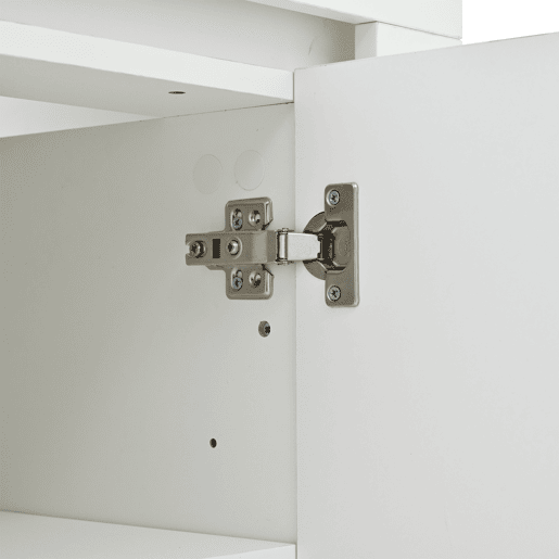 Aparador 140x40x65 cm - 3 gavetas, 2 portas, com LED - Branco