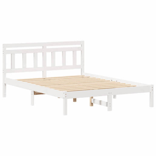 Estrutura De Cama De Casal Simple - Branco 135 x 190 cm