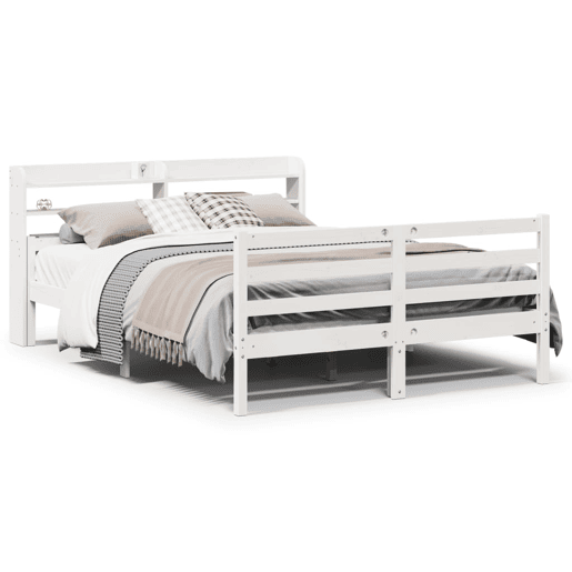 Estrutura De Cama Dupla para adultos c cabeceira - 140x200 cm branco