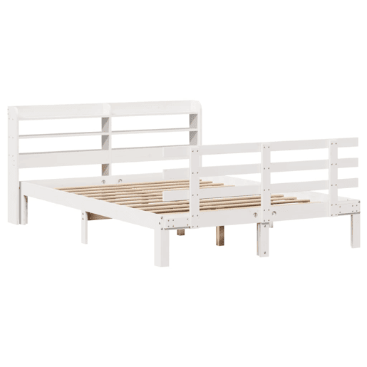 Estrutura De Cama Dupla para adultos c cabeceira - 140x190 cm branco Estrutura De Cama Dupla para adultos c cabeceira - 140x190 cm branco