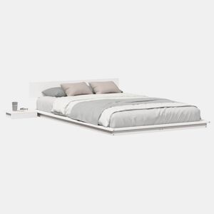 Estrutura da Cama de casal simple com cabeceira Castanho 135 x 190 cm madeira