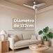 EVVO Ventilador de techo con luz EVVO V522 EVVO Ventilador de techo con luz EVVO V522 Blanco