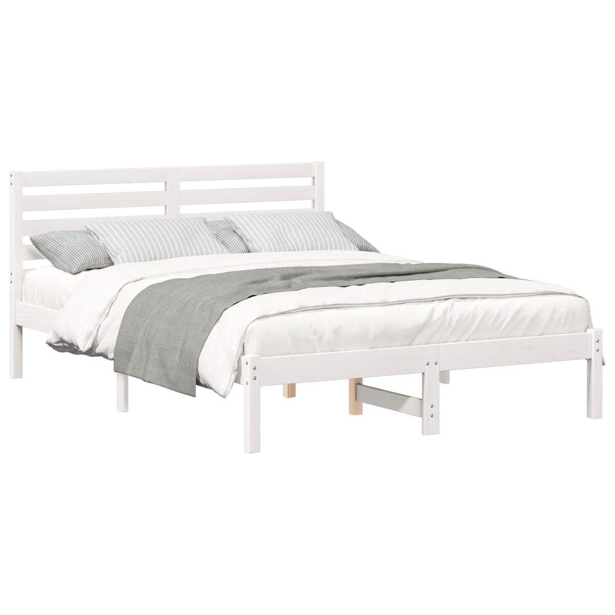 Estructura de cama doble matrimonial - 135 x 190 cm madera de pino macizo