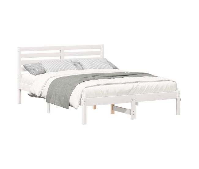 Estructura de cama doble matrimonial - 135 x 190 cm madera de pino macizo