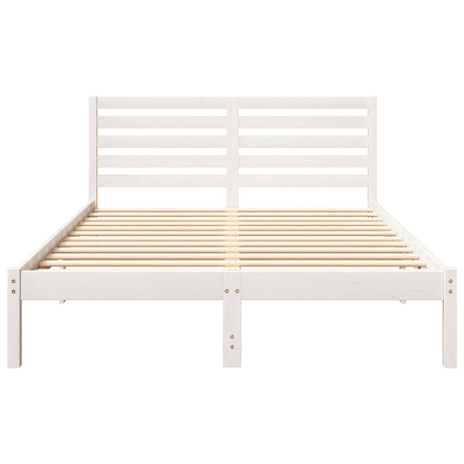 Estrutura da Cama de casal simple com cabeceira Branco 135 x 190 cm