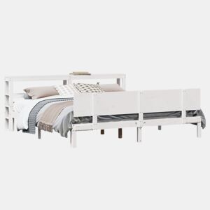 Estrutura De Cama Dupla para adultos c cabeceira - 200x200 cm branco