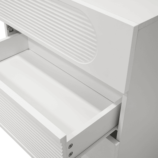Armário com 4 gavetas - arrumação prática, guias suaves, versátil - Branco