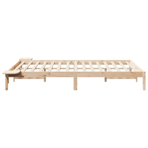 Estrutura de Cama de casal moderno com Mesas Laterais Natural 160 x 220 cm