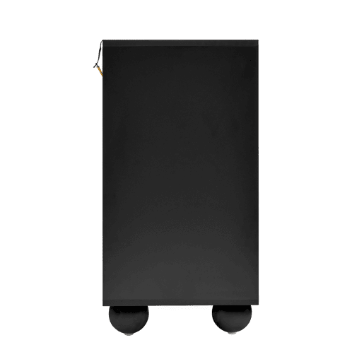 Cômoda 140x38x74,5 cm - Com seis gavetas, design moderno - Branco e preto