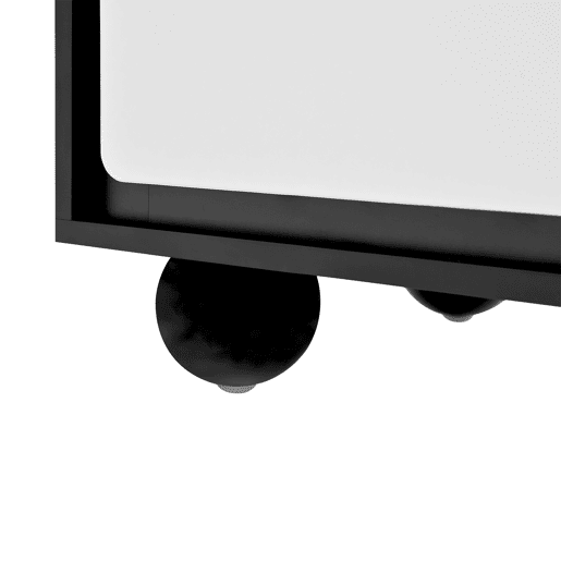 Cômoda 140x38x74,5 cm - Com seis gavetas, design moderno - Branco e preto