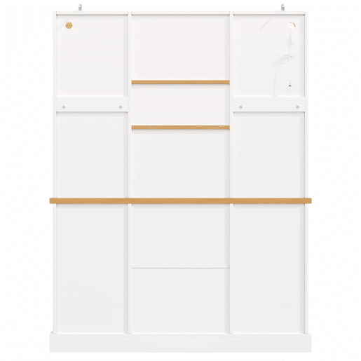 Armário de cozinha 185 x 140 x 40 cm - iluminação LED com controlo por aplicação, 3 gavetas, bancada, prateleiras ajustáveis - branco Armário de cozinha 185 x 140 x 40 cm - iluminação LED com controlo por aplicação, 3 gavetas, bancada, prateleiras ajustáveis - branco