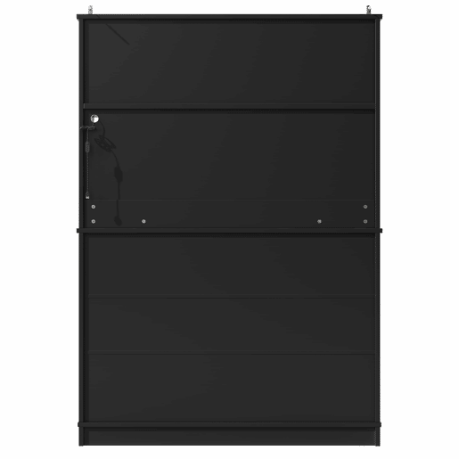 Armário de cozinha 108 x 40 x 180 cm u2013 com iluminação LED, controlo por aplicação, prateleiras ajustáveis e bancada u2013 preto