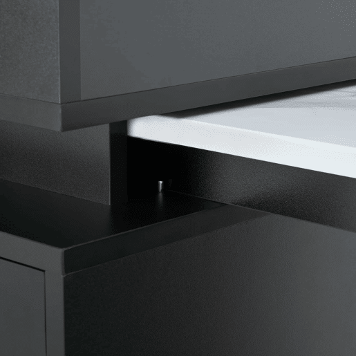 Ilha de cozinha com rodízios - mesa extensível com luz LED, barra com tomadas, multifuncional para cozinha e sala de jantar - Preto Ilha de cozinha com rodízios - mesa extensível com luz LED, barra com tomadas, multifuncional para cozinha e sala de jantar - Preto