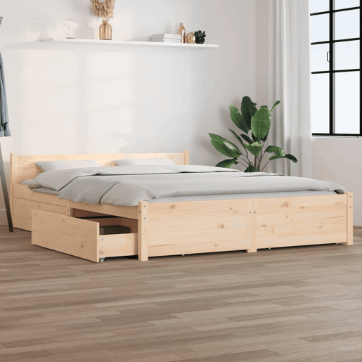 Estrutura de Cama de casal moderno com gavetas - 135x190 cm casal