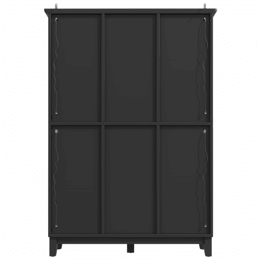 Adega 180,5 x 120 x 40 cm - iluminação LED controlada por aplicação, 3 gavetas, suporte para copos e garrafas - preto