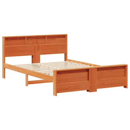 Estrutura da Cama de casal simple Marrom Cera 160 x 200 cm Madeira processada Estrutura da Cama de casal simple Marrom Cera 160 x 200 cm Madeira processada