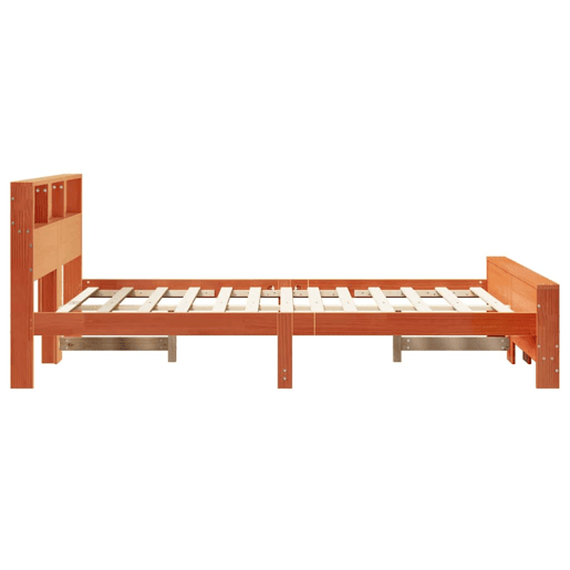 Estrutura da Cama de casal simple Marrom Cera 160 x 200 cm Madeira processada Estrutura da Cama de casal simple Marrom Cera 160 x 200 cm Madeira processada