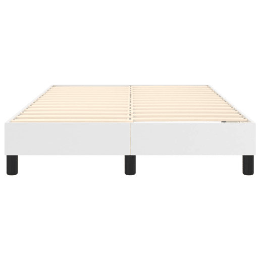 Estrutura de Cama de casal moderno com molas 120x200 cm couro artificial branco