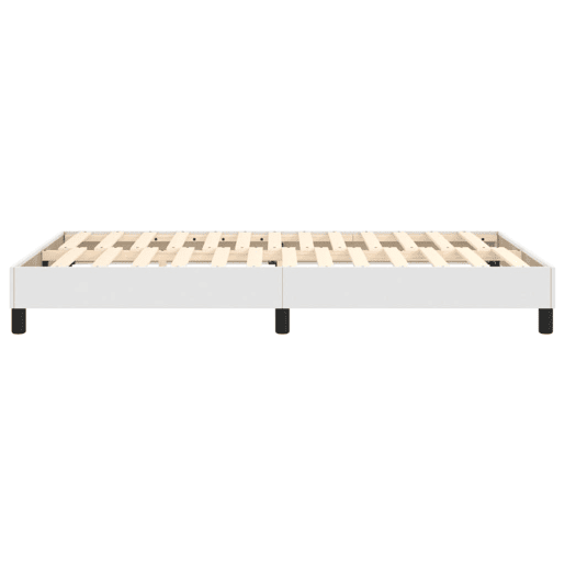 Estrutura de Cama de casal moderno com molas 120x200 cm couro artificial branco