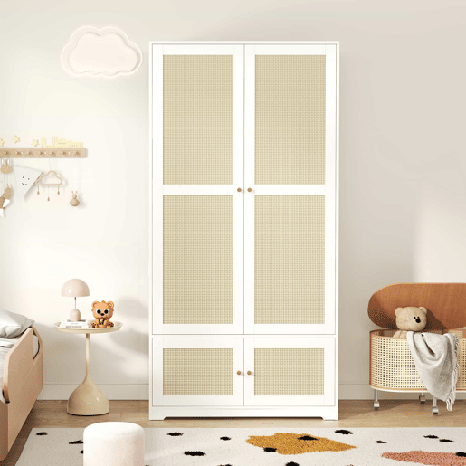 Roupeiro de 2 portas 90x48x180 cm - barra e prateleiras, MDF e frentes lacadas - Branco Roupeiro de 2 portas 90x48x180 cm - barra e prateleiras, MDF e frentes lacadas - Branco