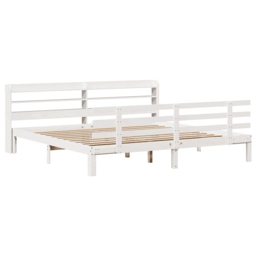 Estrutura De Cama Dupla para adultos c cabeceira - 200x200 cm branco