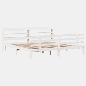 Estrutura De Cama Dupla para adultos c cabeceira - 200x200 cm branco