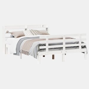 Estrutura De Cama Dupla para adultos c cabeceira - 160x200 cm branco