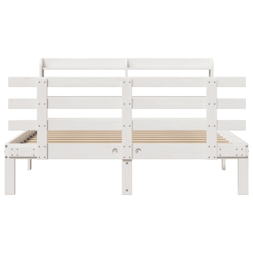 Estrutura De Cama Dupla para adultos c cabeceira - 160x200 cm branco Estrutura De Cama Dupla para adultos c cabeceira - 160x200 cm branco